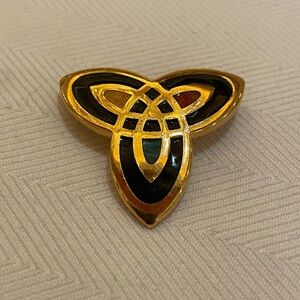 Enameled Trinity Pin from Ireland